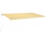 vidaXL Automatická markýza LED a senzor větru 600 x 300 cm žlutobílá – Sleviste.cz