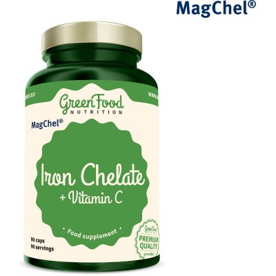 GreenFood Nutrition Železo chelát + Vitamín C 90 kapslí – Hledejceny.cz