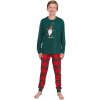 Dětské pyžamo a košilka Vánoční chlapecké pyžamo Narwik zelená
