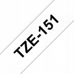 Brother TZE-151, černý tisk průsvitný podklad, 8m x 24mm – Sleviste.cz