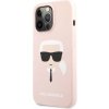 Pouzdro a kryt na mobilní telefon Apple Pouzdro Karl Lagerfeld Karl Heads Liquid Silicone iPhone 13 Pro MAX Pink