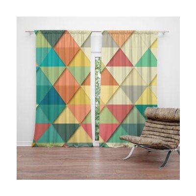 Sablio Závěs Trojúhelníky: 2ks 140x250cm – Hledejceny.cz