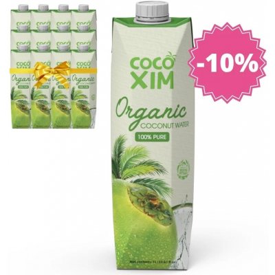 COCOXIM BIO Kokosová voda ORGANIC 12 x 1000 ml – Hledejceny.cz