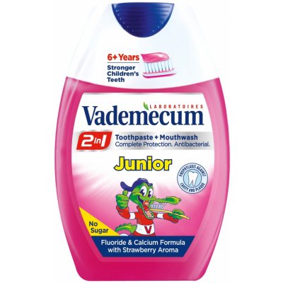 Vademecum 2v1 Junior kombinace zubní pasty a ÚV Jahoda 75 ml – Hledejceny.cz