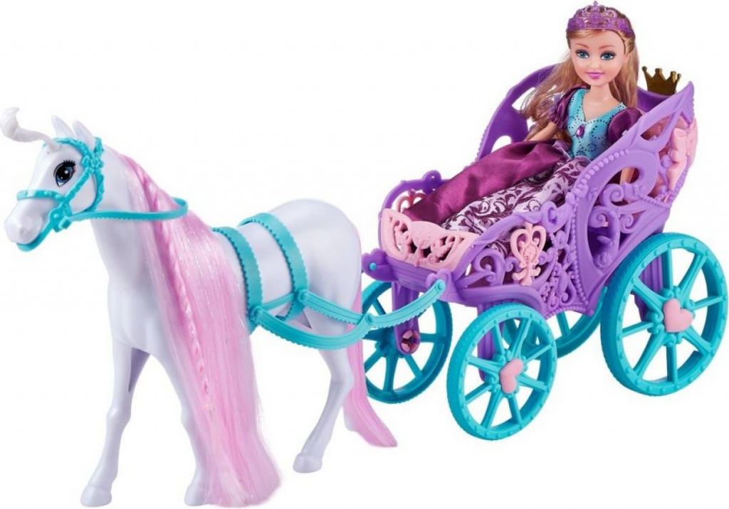 Alltoys Princezna Sparkle Girlz s koněm a kočárem
