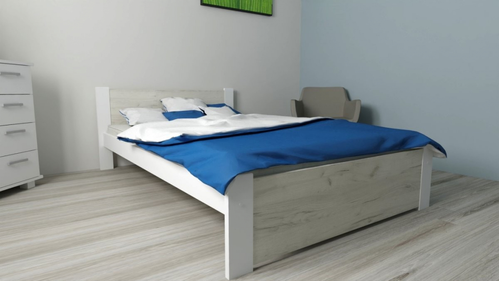 ComfortMatrace Luna + rošt Barva dub craft / bílá