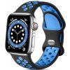 Řemínek k chytrým hodinkám TopQ Bubble pro Apple Watch 3-4-5-6-SE 38-40mm černo-modrý 60372