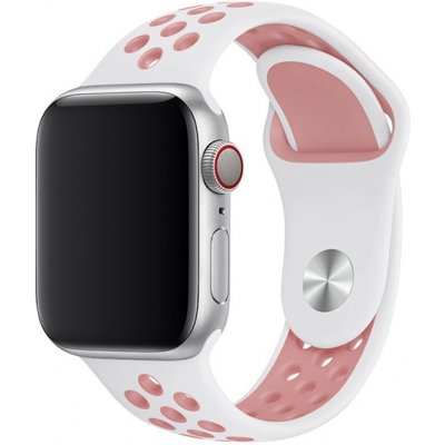 AW Sportovní řemínek na Apple Watch - Bílo-růžový Šířka uchycení řemínku: 38/40/41mm, Délka řemínku: Dámský - S/M (12 - 18cm) Bílo-růžový IR-AWSPRT30 – Zboží Mobilmania