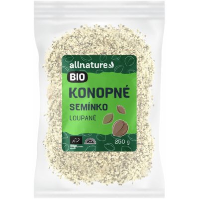 Allnature Bio Loupané konopné semínko 250 g – Sleviste.cz