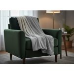 Mybesthome Přehoz na křeslo sedačku LUXURY stříbrná 70 x 160 cm – Sleviste.cz