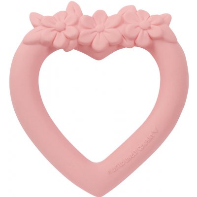 A Little Lovely Company kousátko kaučuk srdce růžová – Zboží Dáma