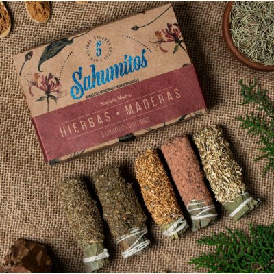 Sagrada Madre Sada vonných vykuřovacích svazků Mix aromatická dřeva a byliny 5 ks – Hledejceny.cz