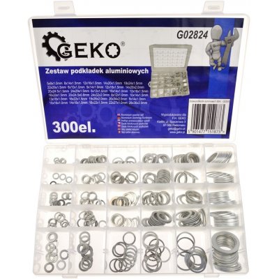 Hliníkové podložky sada 300ks G02824 GEKO – Sleviste.cz