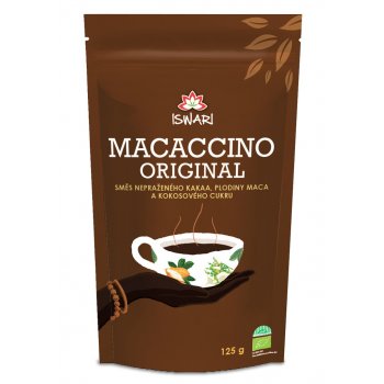 Iswari Macaccino instantní kakaový energetický nápoj 125 g