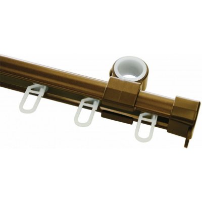 Záclonová kolejnička U,kompletní, bronzová, 190cm 2790 – Zboží Mobilmania