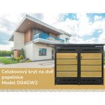 Scorpion elektro s.r.o. Přístřešek na 2 popelnice D04GW2 antracit hnědý – Zboží Dáma