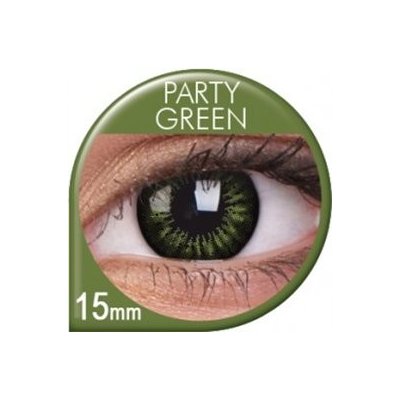 MaxVue ColorVue Big Eyes Party Green barevné tříměsíční dioptrické 2 čočky