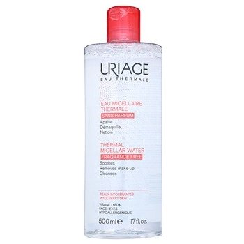 Uriage Eau Micellaire Thermale micelární čistící voda pro citlivou pleť se sklonem k podráždění bez parfemace (Soothes, Removes Make-Up, Cleanses) 500 ml