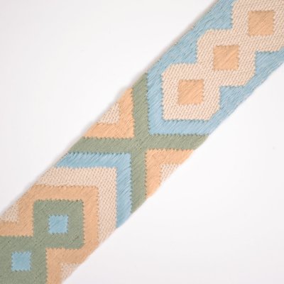 Takoy Vyšívaný popruh 5 cm kosočtverec béžový – Zboží Mobilmania