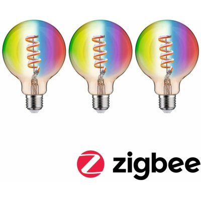 Paulmann P 29165 Filament 230V Smart Home Zigbee 3.0 LED Globe G95 E27 3x6,3W RGBW+ stmívatelné zlatá – Hledejceny.cz