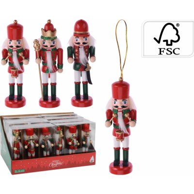 Koopman Figurka louskáčka černá/červená 4 x 3 x 12,5 cm, 3 ks – Hledejceny.cz