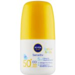 Nivea Sun Protect & Sensitive dětské mléko na opalování v kuličce SPF50+ 50 ml – Sleviste.cz