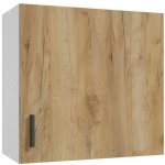 Deftrans Horní kuchyňská skříňka Gold 1D, zlatý dub/bílá, 60 x 58 x 31 cm – Zboží Dáma