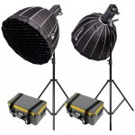 LENSBOT GL330 COB led světel (2 x stativ, 2 x 70cm softbox) – Zbozi.Blesk.cz