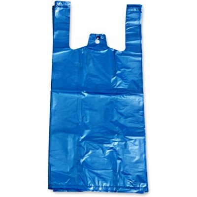 Mikrotenová taška nosnost 4 kg 42x22x12 modrá 90 ks – Zboží Mobilmania