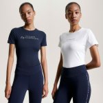 Tommy Hilfiger Tričko Equestrian Brooklyn dámské desert sky – Zboží Mobilmania