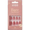Nehtové tipy Kiss gelové nehty Bare But Better Nails Nude Nude 28 ks