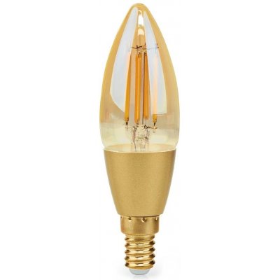 Nedis Wi-Fi chytrá LED žárovka s vláknem/ E14/ svíčka/ 4,9W/ 230V/ 470lm/ teplá bílá/ 1800 3000K/ stmívatelná/ sklo – Hledejceny.cz