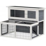 PawHut dřevěná králíkárna Figo 1220 x 950 x 935 mm – Sleviste.cz