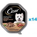 Cesar Adult v omáčce s jemným hovězím krůtím masem a bylinkami 14 x 150 g – Zboží Mobilmania
