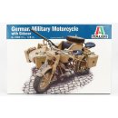 Italeri German Military Motorcycle with Sidecar 1:9