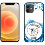 mmCase na iPhone 12 mini - vášnivý rybář bílé pozadí – Zboží Mobilmania