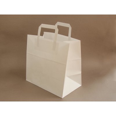 Papírová taška menu box BÍLÁ 26x17x25 cm 250 ks – Zboží Mobilmania