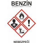 GHS štítek - Benzín symboly samolepící vinylová fólie A5 (210 x 148 mm) – Hledejceny.cz