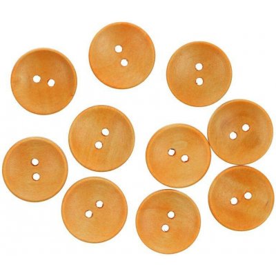 Ideal dřevěný knoflík oranžový 20 mm 10 kusů – Sleviste.cz
