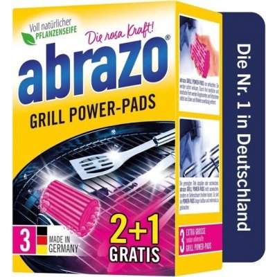 Abrazo Grill Power Pads 3 čističe grilů, odstraňovač mastnoty s antibakteriálním mýdlem, čistič – Sleviste.cz