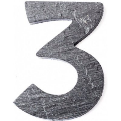 Ecokámen Číslice břidlicová - malá Typ: číslice 3 – Hledejceny.cz