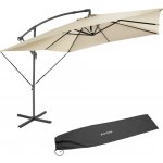 tectake 405026 slunečník apollon s klikou 2,5 x 2,5 m - světle šedá – Sleviste.cz