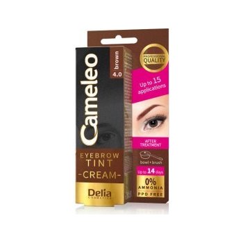 Delia Cosmetics Cameleo krémová profesionální barva na obočí 4.0 Brown 15 ml