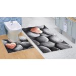 Bellatex 3D tisk sada tmavé kameny sada 60 x 100 , 60x50 cm WC – Zboží Dáma