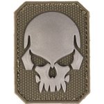 Nášivka gumová 3D: Lebka malá olivová – Zboží Dáma