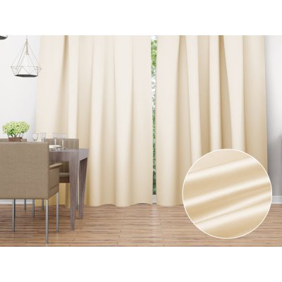 Biante Saténový závěs LUX-032 Krémový 140x250 cm – Zboží Mobilmania