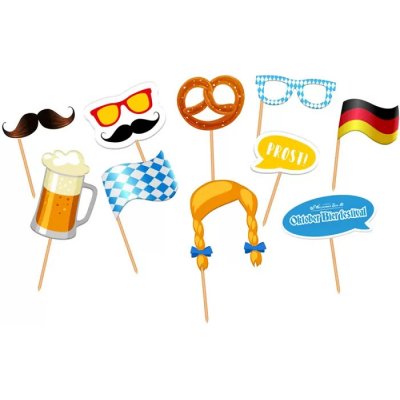 Rekvizity do fotokoutku Oktoberfest 10 ks – Zboží Dáma