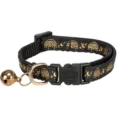 TRIXIE Černý obojek pro kočky se zlatým zdobením – Hledejceny.cz