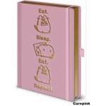 CurePink Poznámkový A5 blok Pusheen: Eat. Sleep. Eat. Repeat. 14,8 x 21 cm SR72508 – Zbozi.Blesk.cz