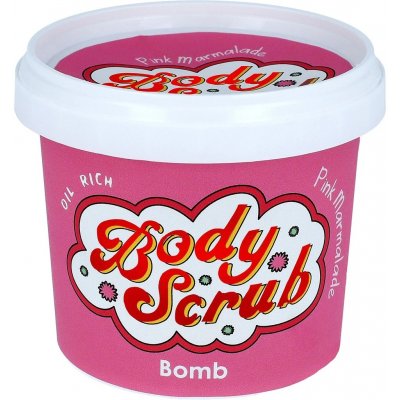 Bomb cosmetics Jemný sprchový peeling Růžová marmeláda 400 g